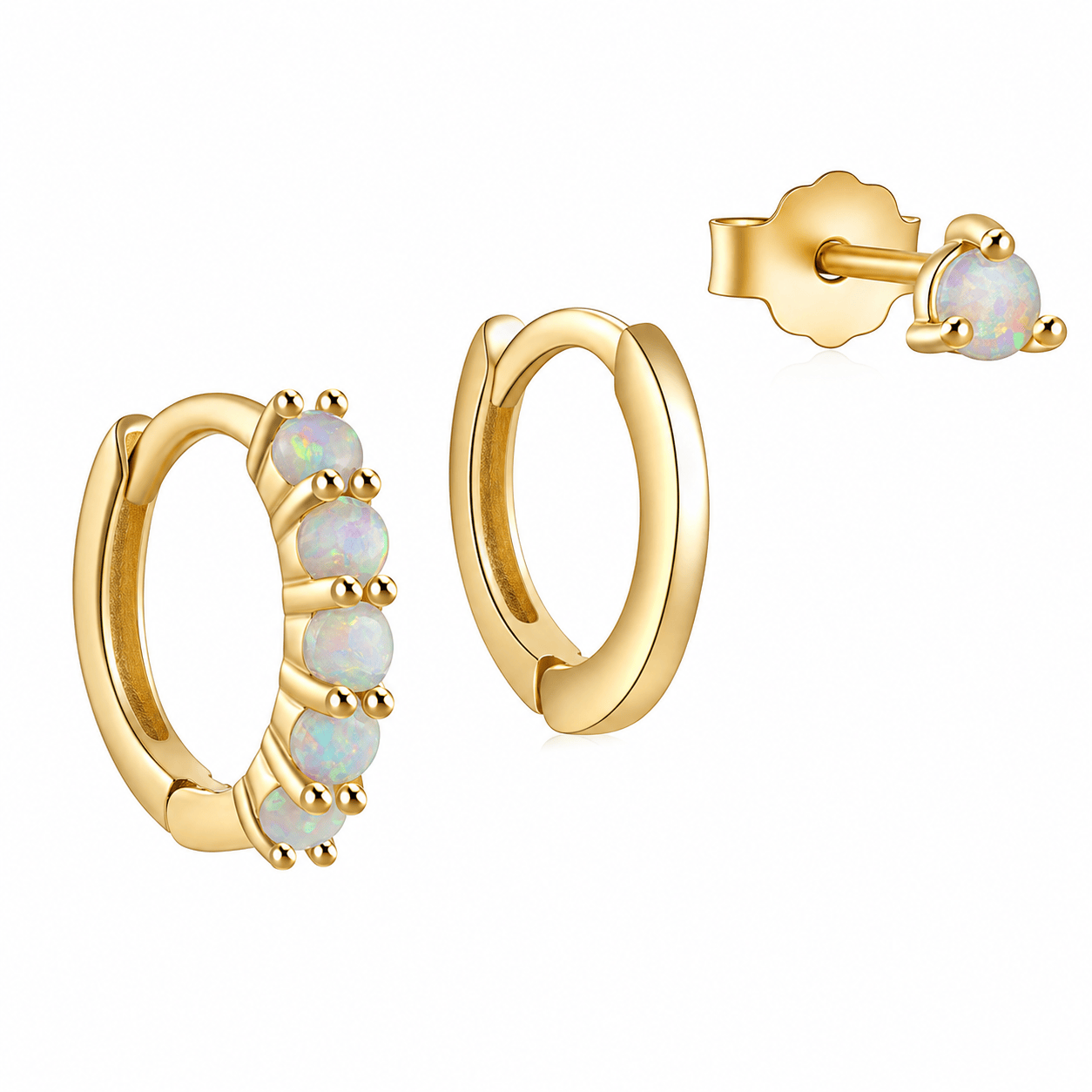Bohomoon Stainless Steel Regina Opal Earring Set