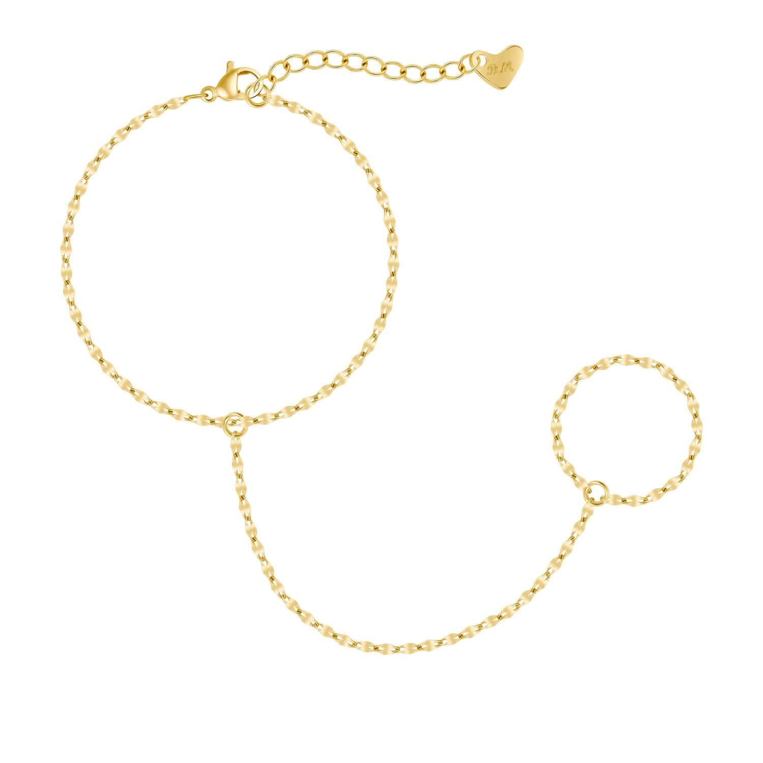 Bohomoon Stainless Steel Greek Hand Chain Bracelet