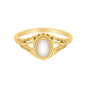 BohoMoon Stainless Steel Hadley Pearl Ring Gold / US 6 / UK L / EUR 51 (small)
