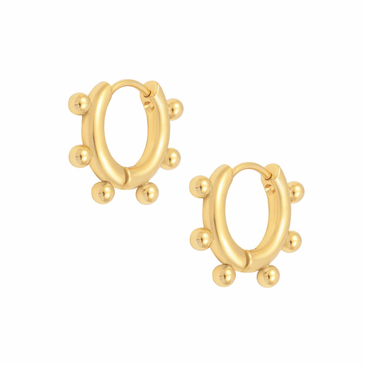 BohoMoon Stainless Steel Hallie Huggie Hoop Earrings Gold