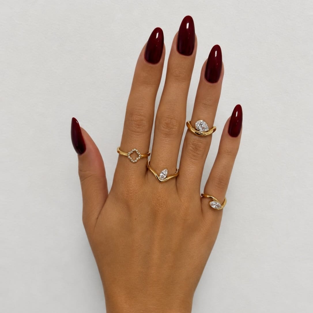 Bohomoon Stainless Steel Halo Ring