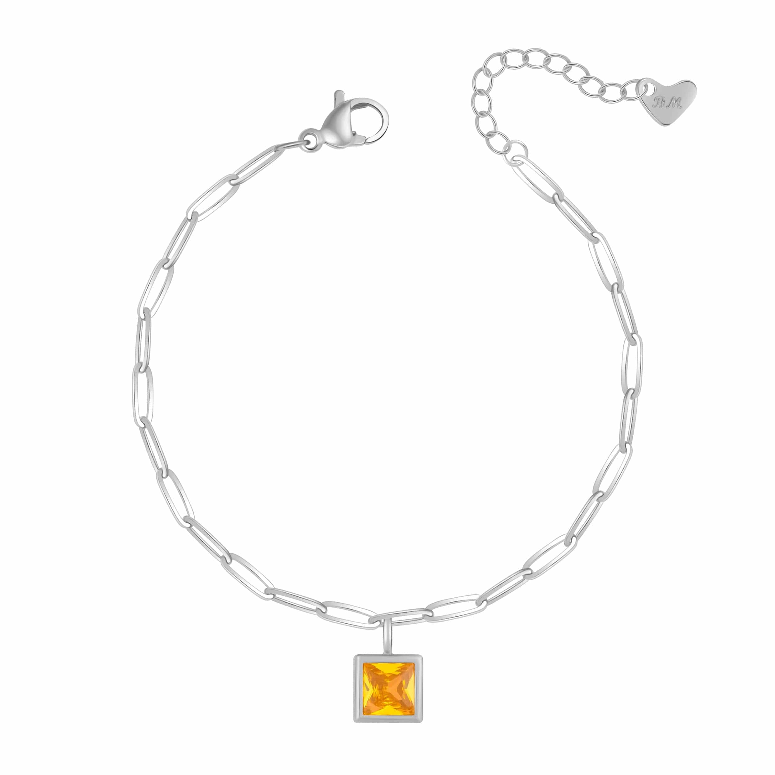 Bohomoon Stainless Steel Happy Birthday Birthstone Bracelet