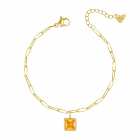 Bohomoon Stainless Steel Happy Birthday Birthstone Bracelet