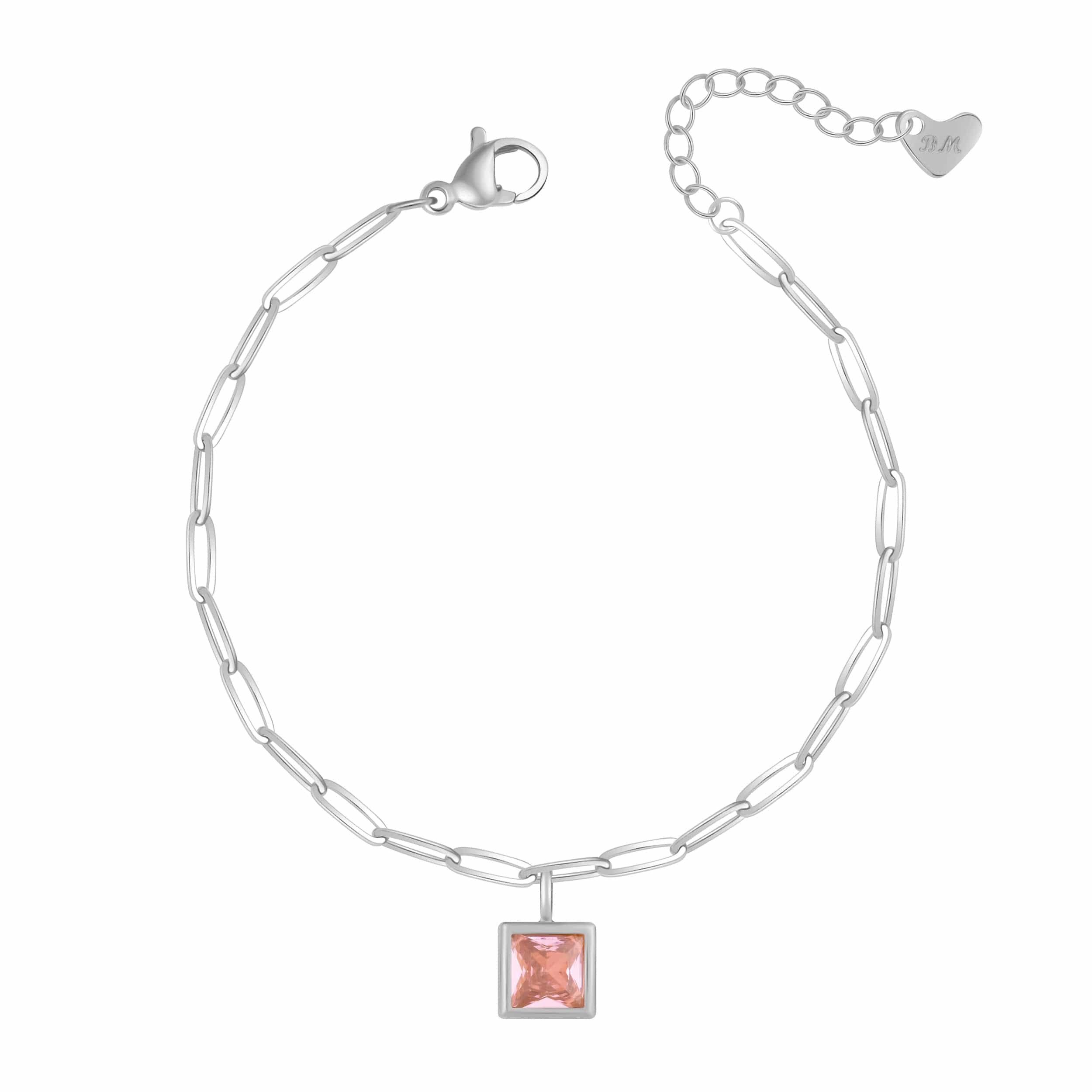 Bohomoon Stainless Steel Happy Birthday Birthstone Bracelet