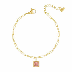 Bohomoon Stainless Steel Happy Birthday Birthstone Bracelet