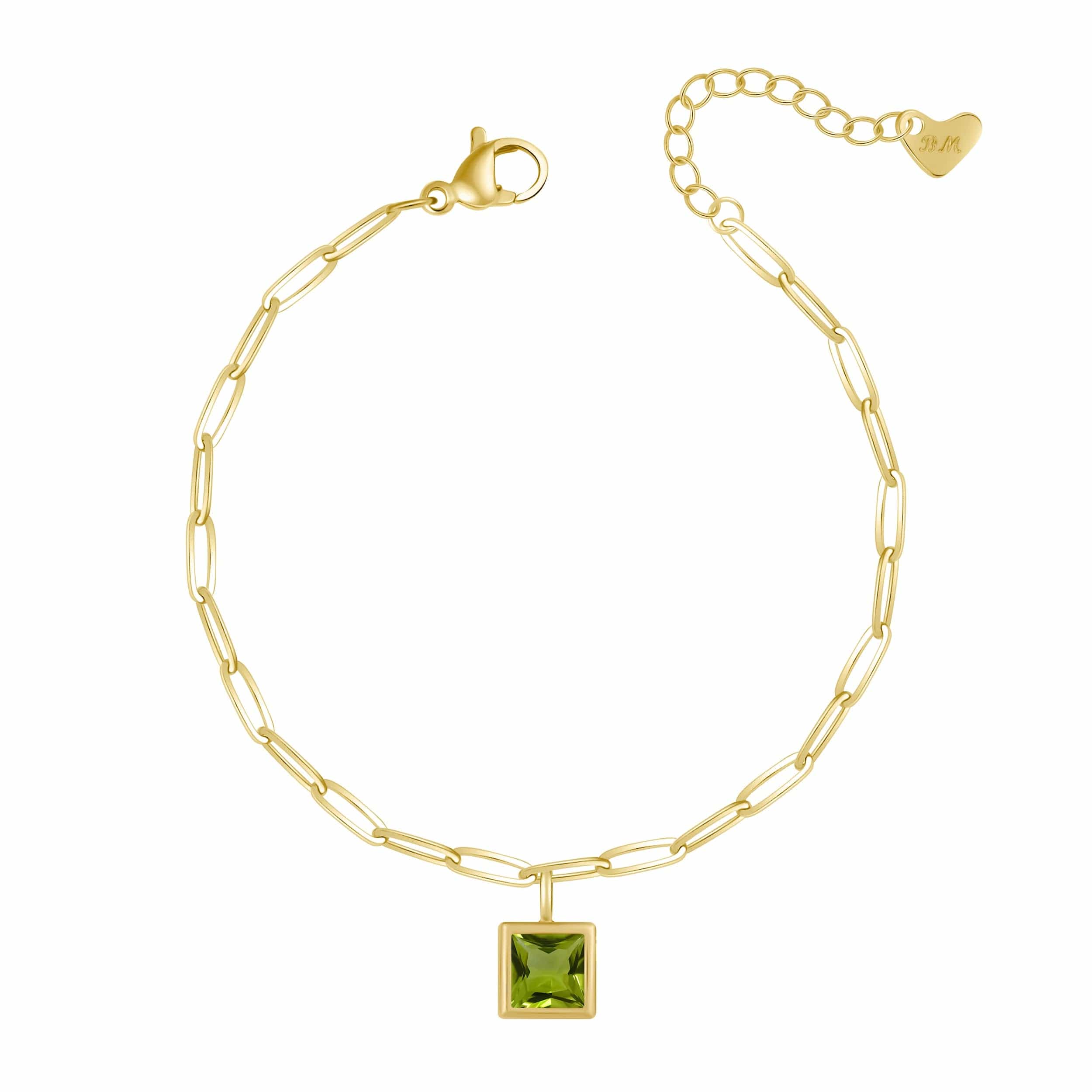 Bohomoon Stainless Steel Happy Birthday Birthstone Bracelet