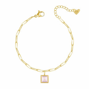 Bohomoon Stainless Steel Happy Birthday Birthstone Bracelet