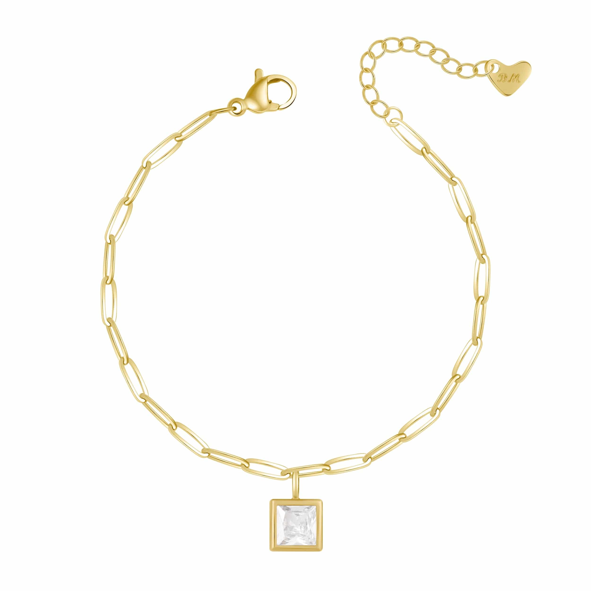 Bohomoon Stainless Steel Happy Birthday Birthstone Bracelet