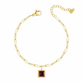 Bohomoon Stainless Steel Happy Birthday Birthstone Bracelet
