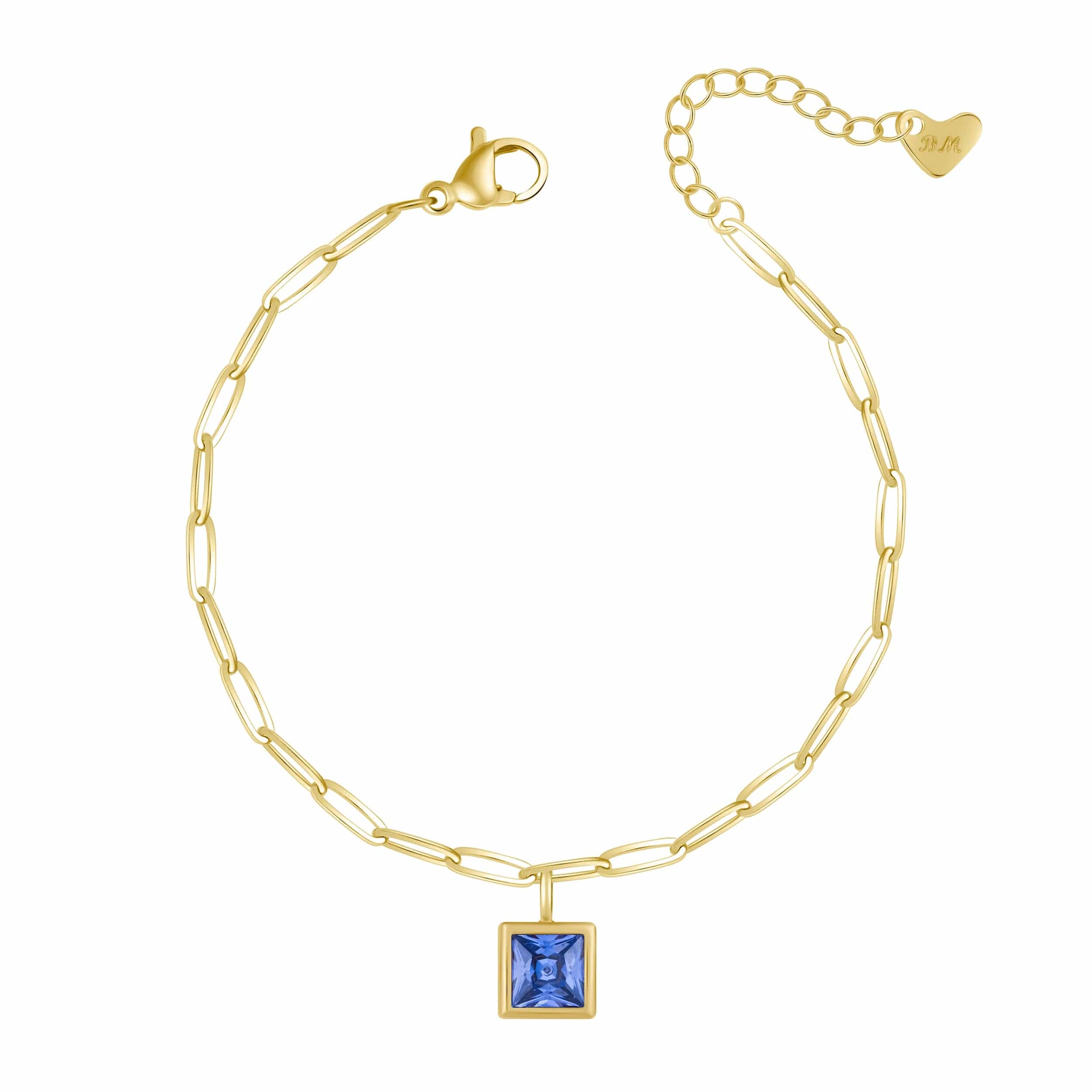 Bohomoon Stainless Steel Happy Birthday Birthstone Bracelet