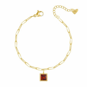 Bohomoon Stainless Steel Happy Birthday Birthstone Bracelet