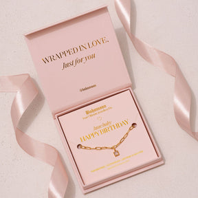 Bohomoon Stainless Steel Happy Birthday Birthstone Bracelet