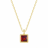 Bohomoon Stainless Steel Happy Birthday Birthstone Necklace