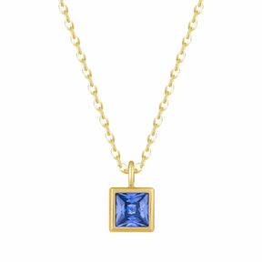 Bohomoon Stainless Steel Happy Birthday Birthstone Necklace