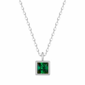 Bohomoon Stainless Steel Happy Birthday Birthstone Necklace