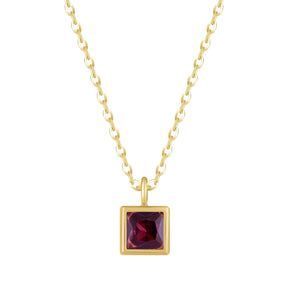 Bohomoon Stainless Steel Happy Birthday Birthstone Necklace