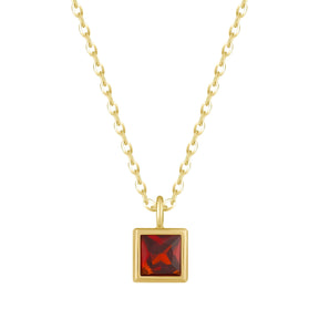 Bohomoon Stainless Steel Happy Birthday Birthstone Necklace
