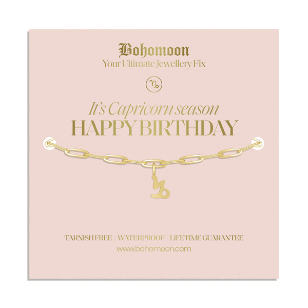 Bohomoon Stainless Steel Happy Birthday Zodiac Bracelet