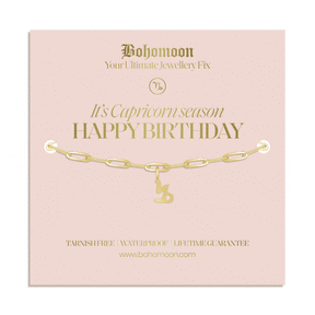 Bohomoon Stainless Steel Happy Birthday Zodiac Bracelet
