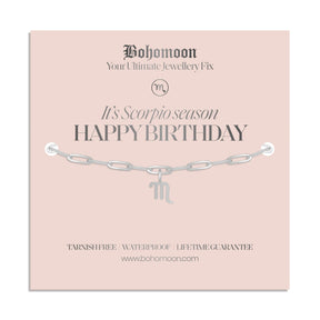 Bohomoon Stainless Steel Happy Birthday Zodiac Bracelet
