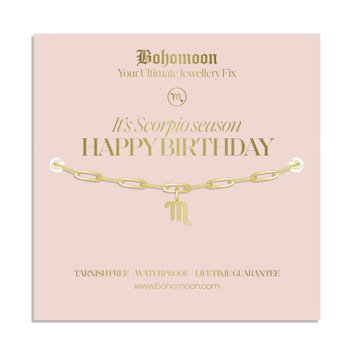 Bohomoon Stainless Steel Happy Birthday Zodiac Bracelet