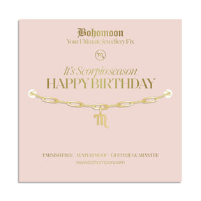 Bohomoon Stainless Steel Happy Birthday Zodiac Bracelet