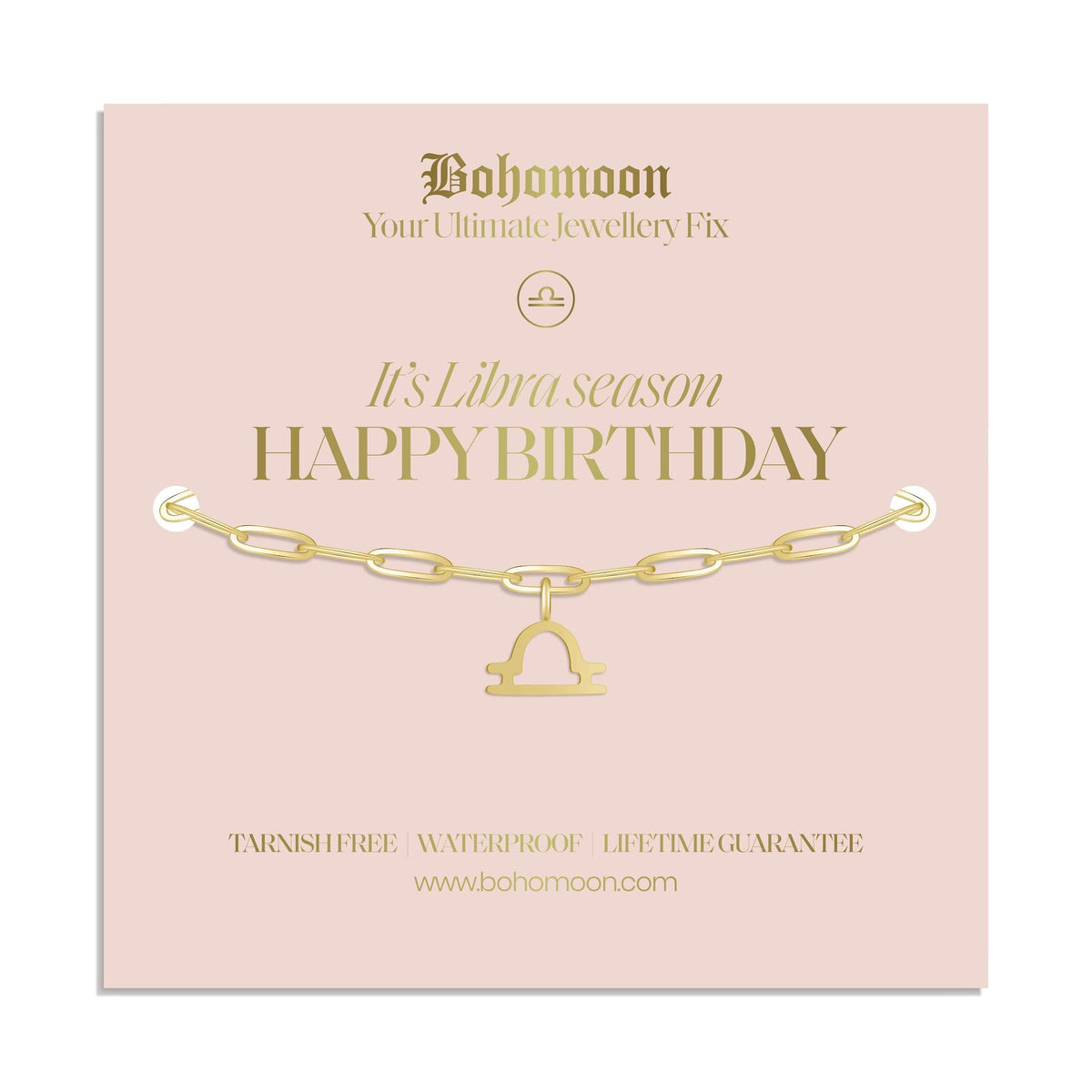 Bohomoon Stainless Steel Happy Birthday Zodiac Bracelet