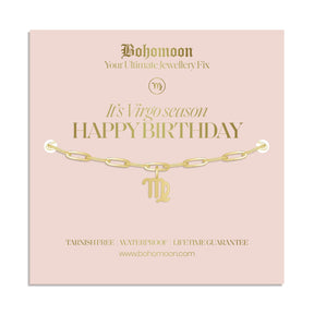 Bohomoon Stainless Steel Happy Birthday Zodiac Bracelet