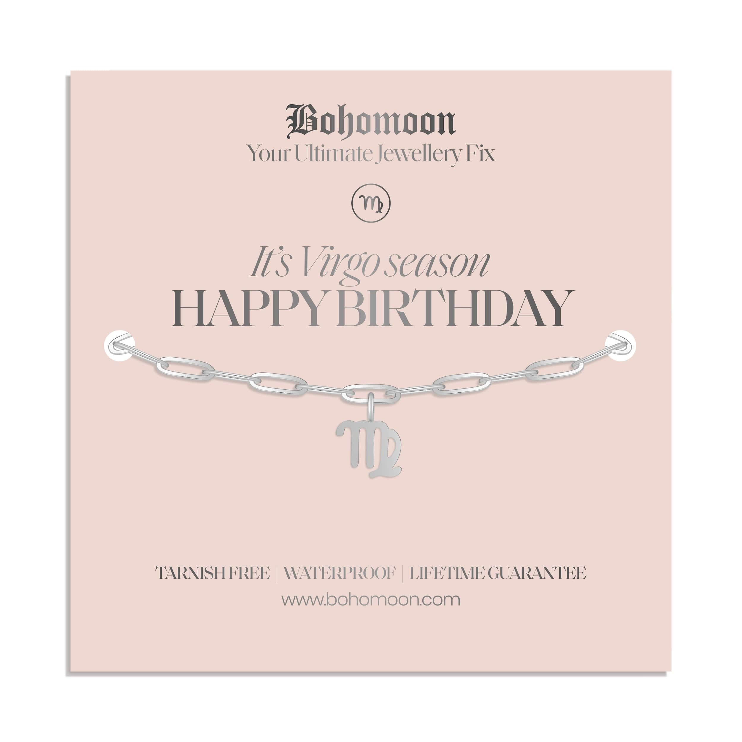 Bohomoon Stainless Steel Happy Birthday Zodiac Bracelet