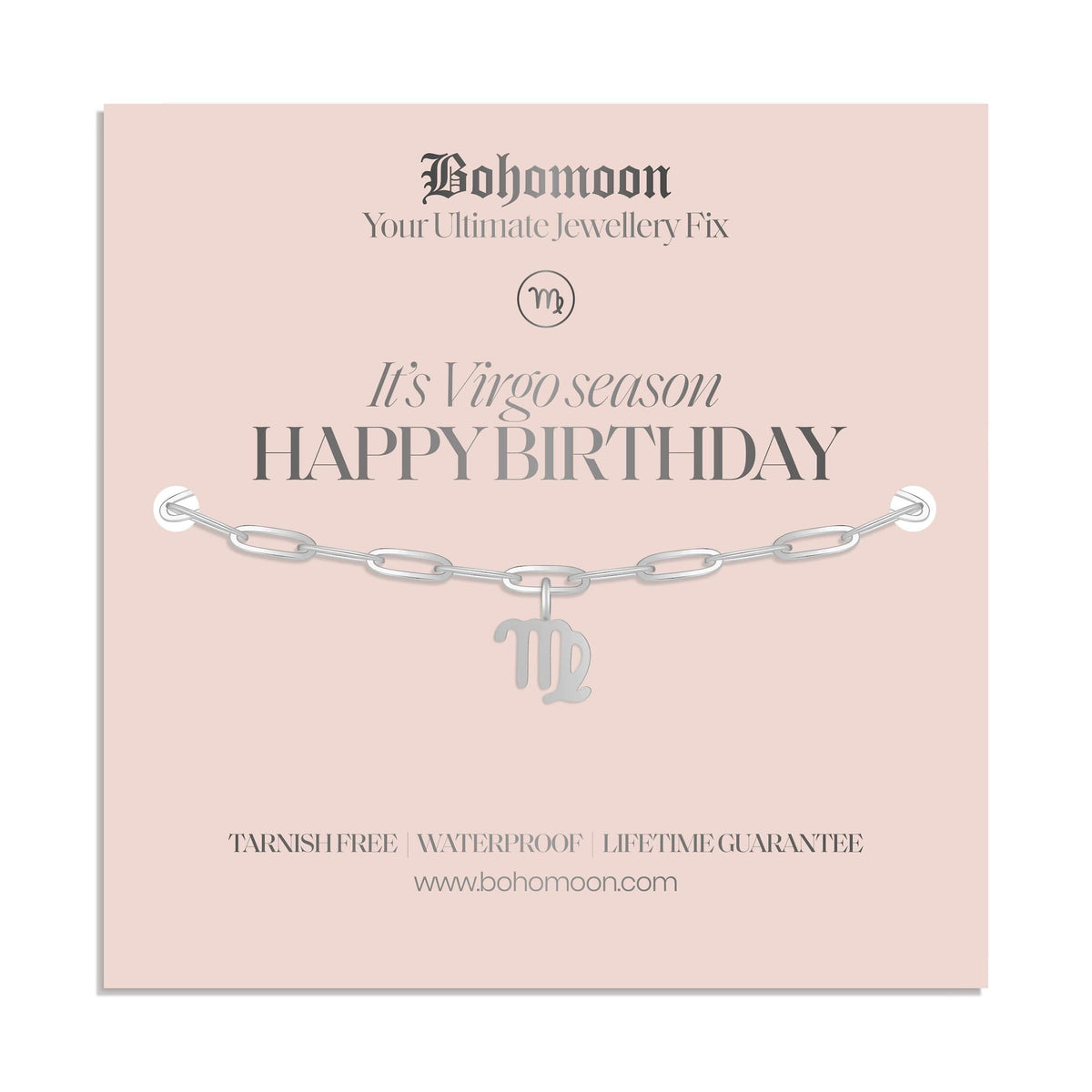 Bohomoon Stainless Steel Happy Birthday Zodiac Bracelet