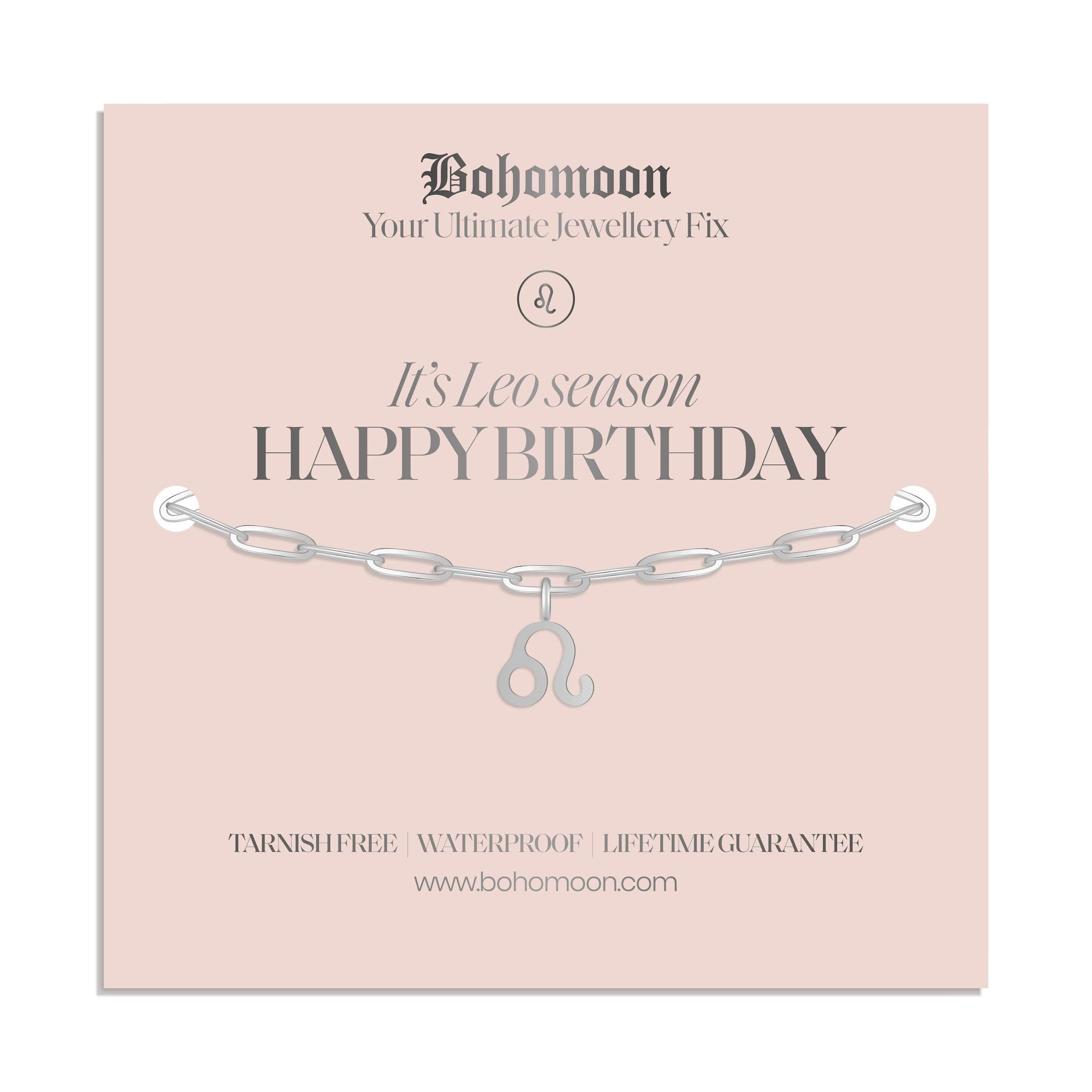 Bohomoon Stainless Steel Happy Birthday Zodiac Bracelet