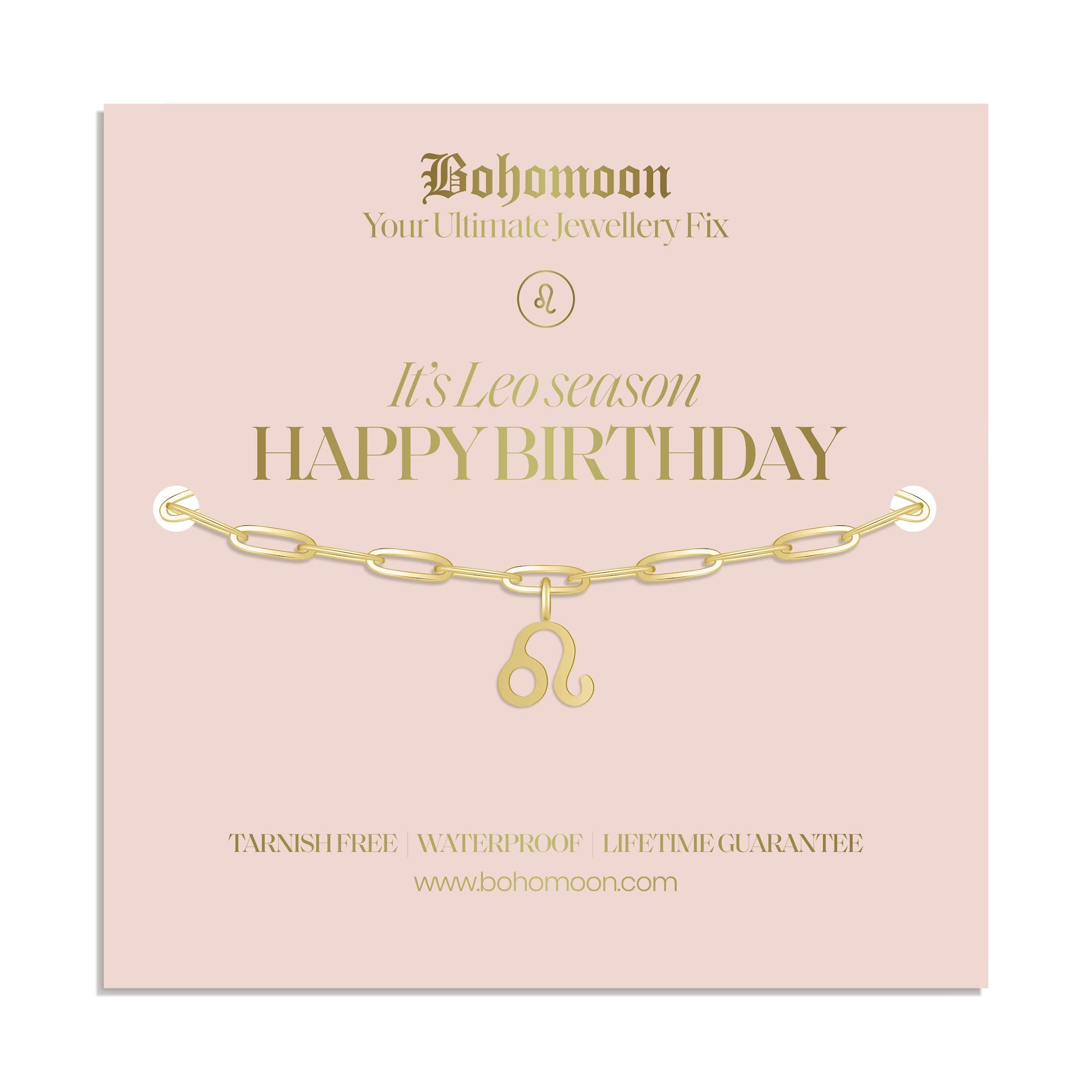Bohomoon Stainless Steel Happy Birthday Zodiac Bracelet