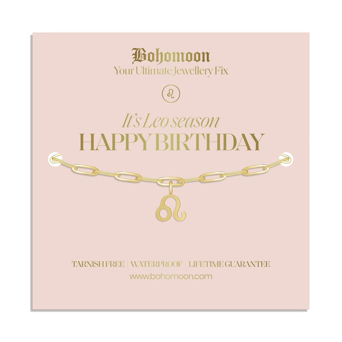Bohomoon Stainless Steel Happy Birthday Zodiac Bracelet