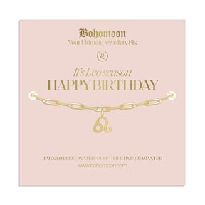 Bohomoon Stainless Steel Happy Birthday Zodiac Bracelet