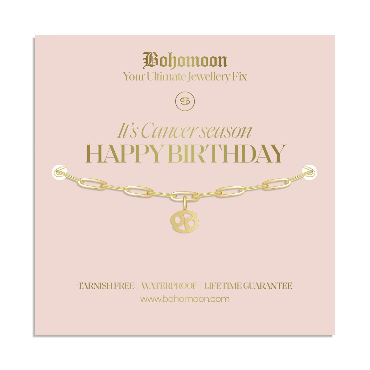 Bohomoon Stainless Steel Happy Birthday Zodiac Bracelet