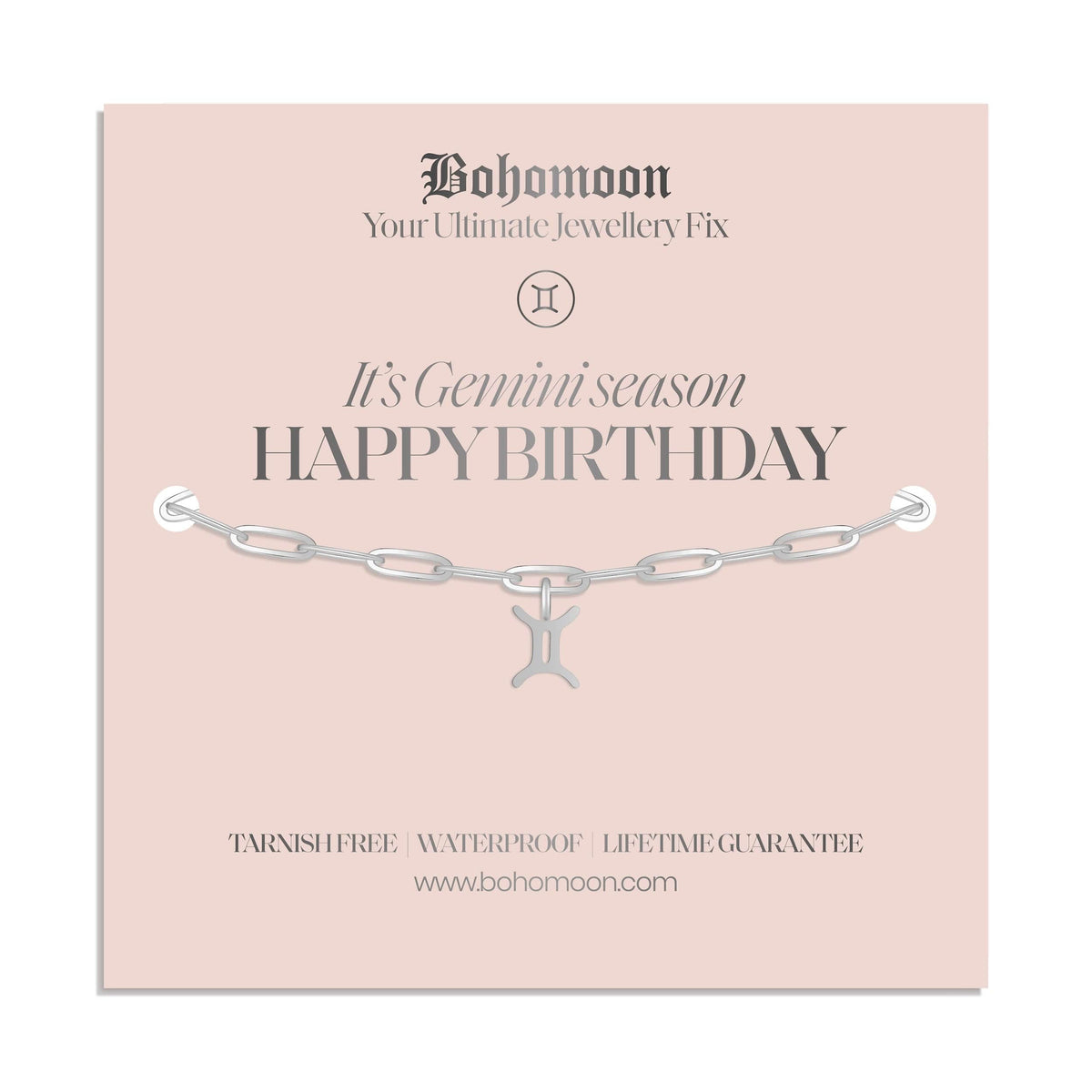Bohomoon Stainless Steel Happy Birthday Zodiac Bracelet