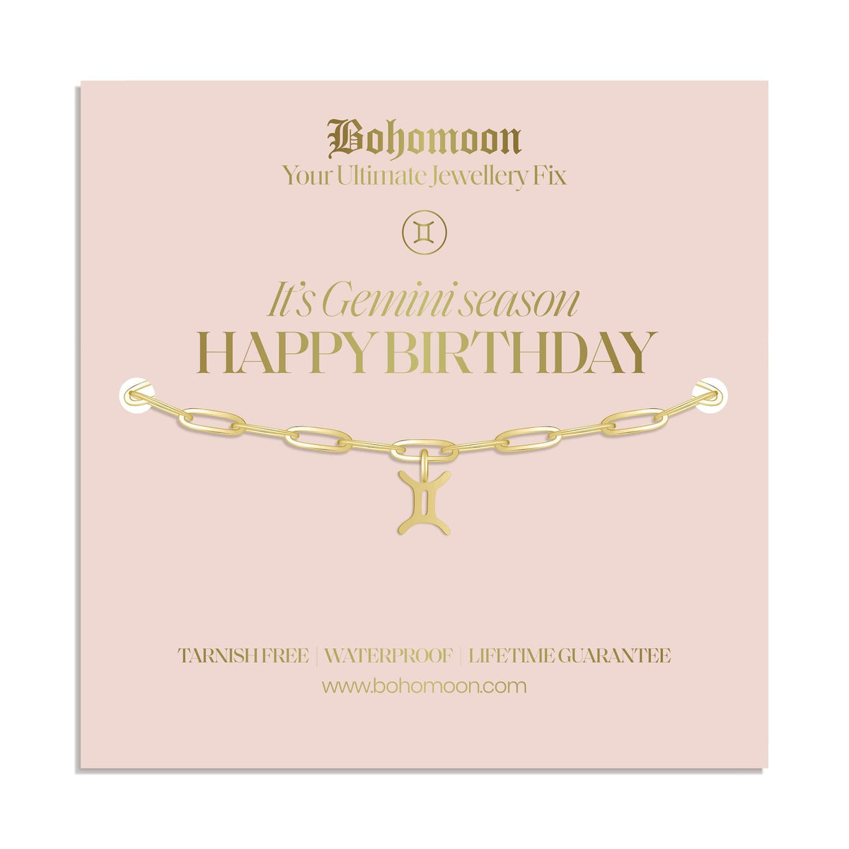Bohomoon Stainless Steel Happy Birthday Zodiac Bracelet