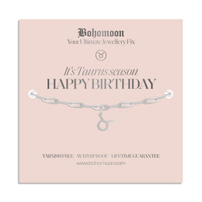 Bohomoon Stainless Steel Happy Birthday Zodiac Bracelet