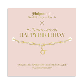 Bohomoon Stainless Steel Happy Birthday Zodiac Bracelet