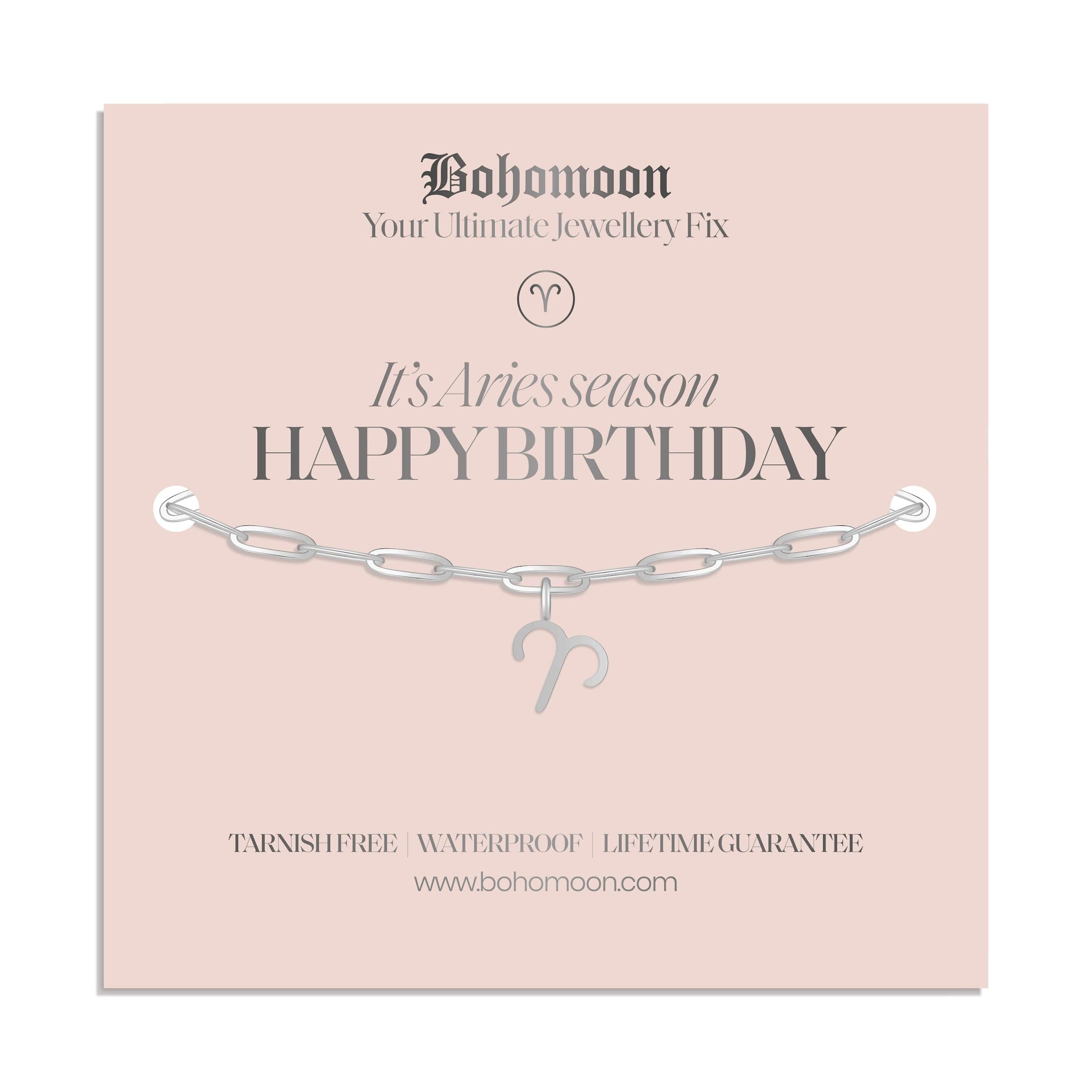 Bohomoon Stainless Steel Happy Birthday Zodiac Bracelet