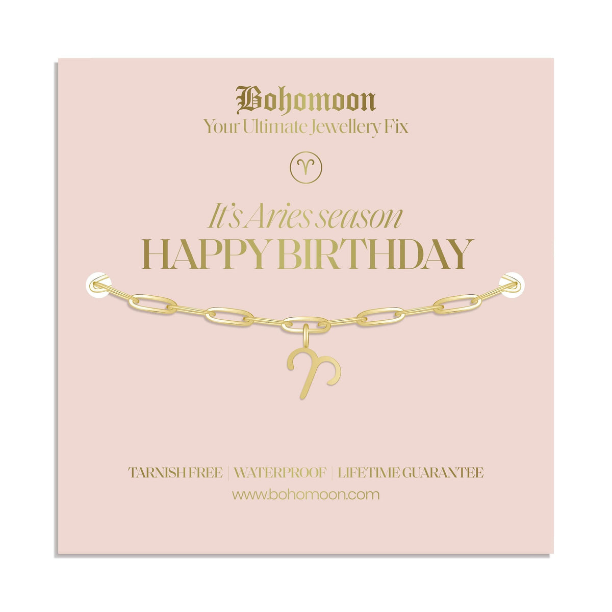 Bohomoon Stainless Steel Happy Birthday Zodiac Bracelet