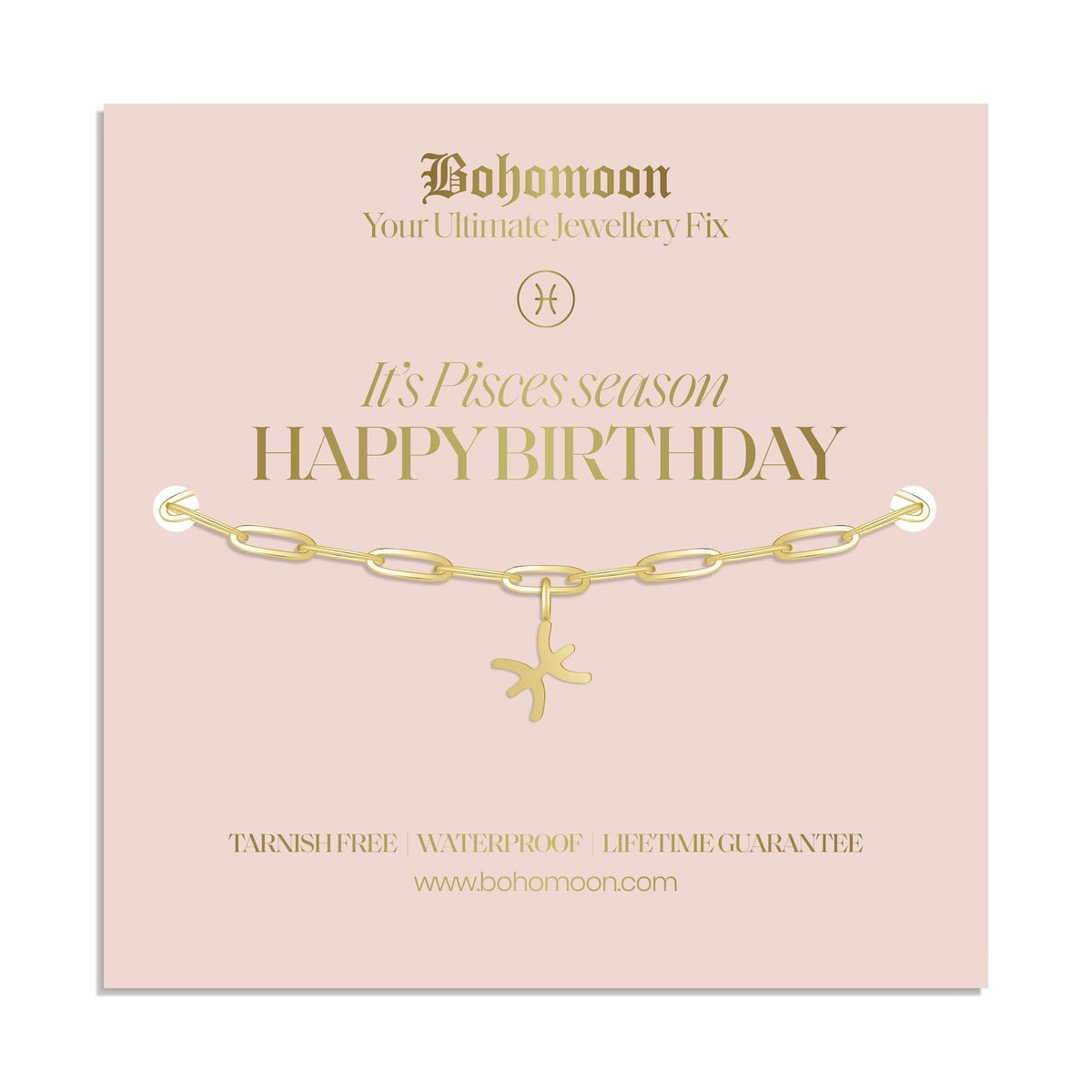 Bohomoon Stainless Steel Happy Birthday Zodiac Bracelet