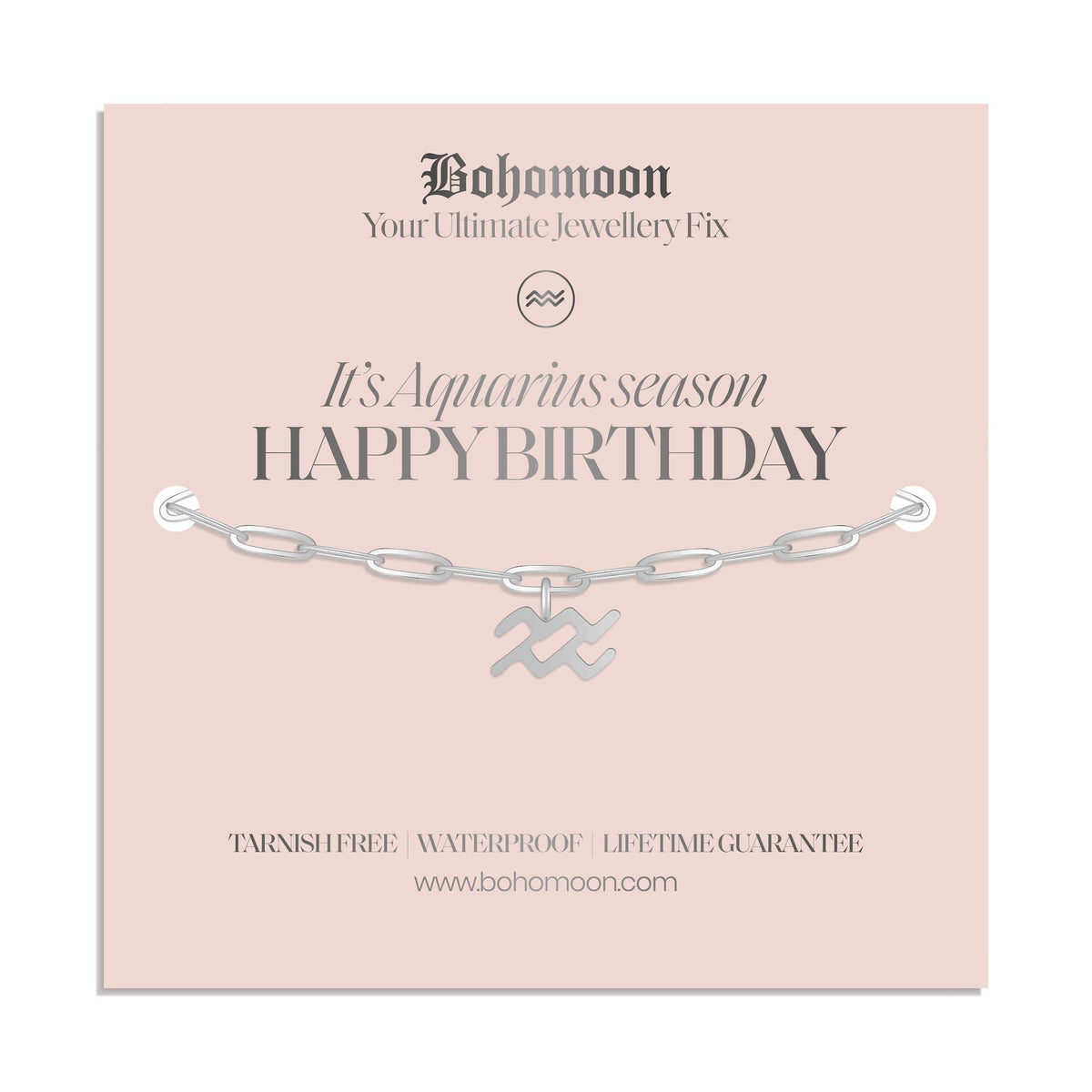 Bohomoon Stainless Steel Happy Birthday Zodiac Bracelet