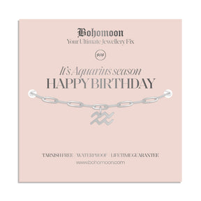 Bohomoon Stainless Steel Happy Birthday Zodiac Bracelet