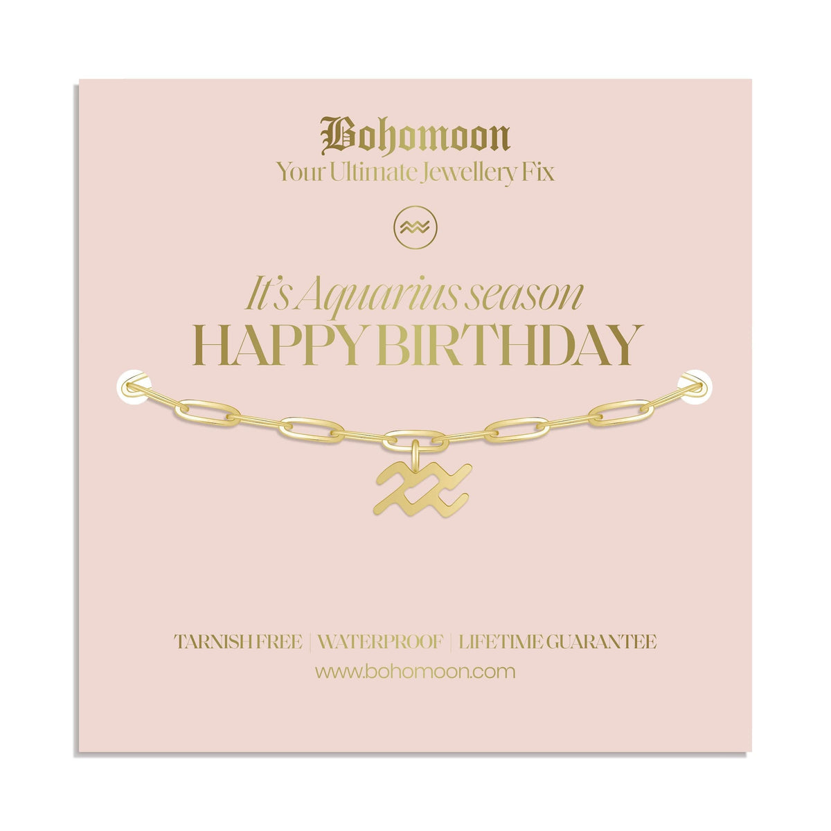 Bohomoon Stainless Steel Happy Birthday Zodiac Bracelet
