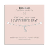 Bohomoon Stainless Steel Happy Birthday Zodiac Bracelet