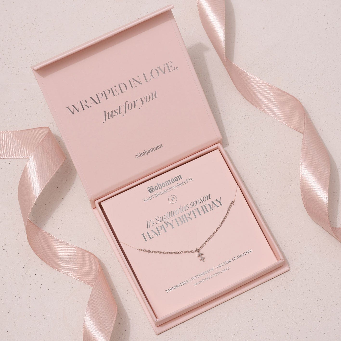 Bohomoon Stainless Steel Happy Birthday Zodiac Necklace