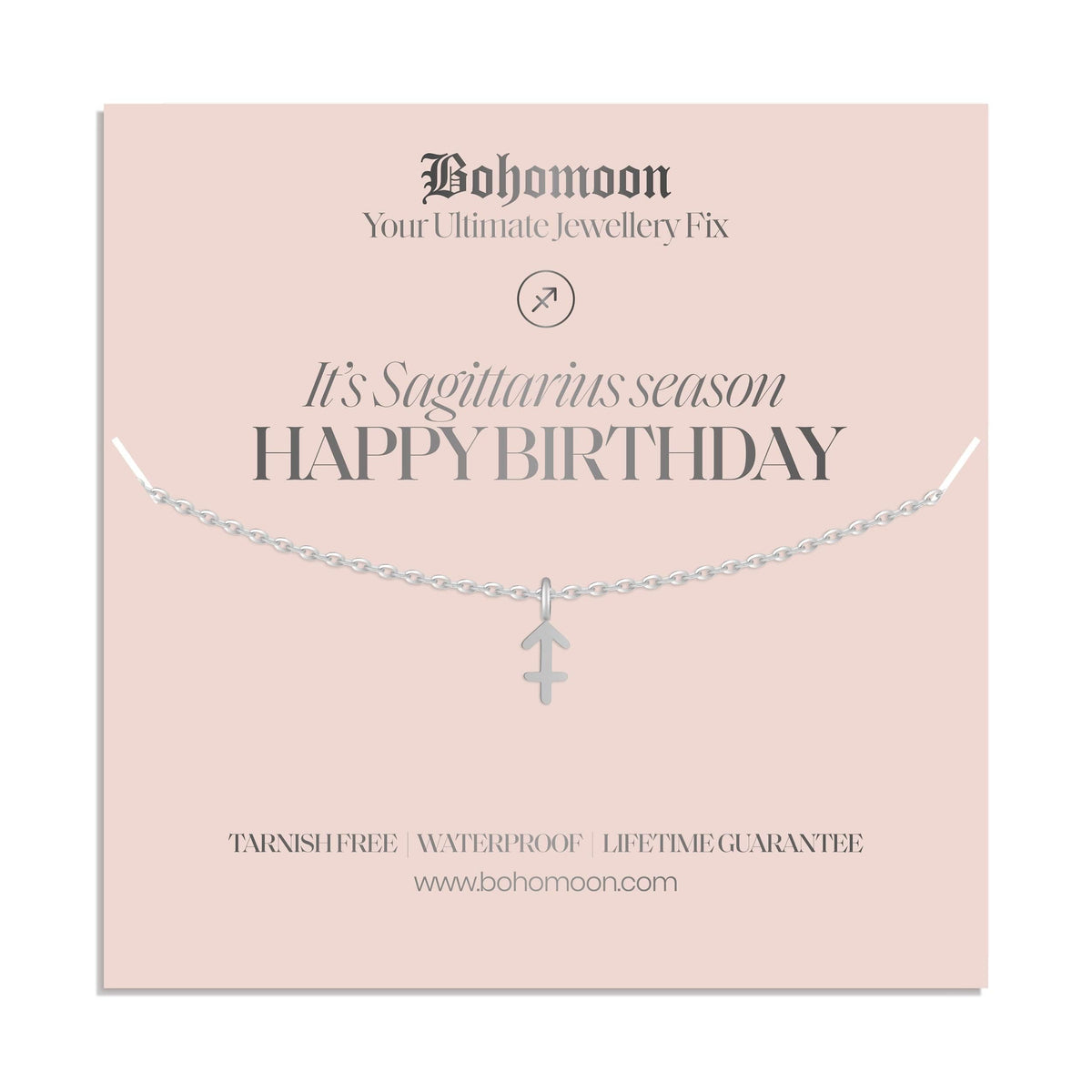 Bohomoon Stainless Steel Happy Birthday Zodiac Necklace