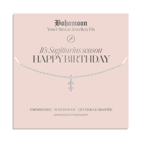 Bohomoon Stainless Steel Happy Birthday Zodiac Necklace