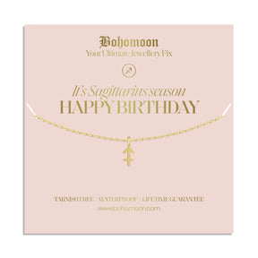 Bohomoon Stainless Steel Happy Birthday Zodiac Necklace